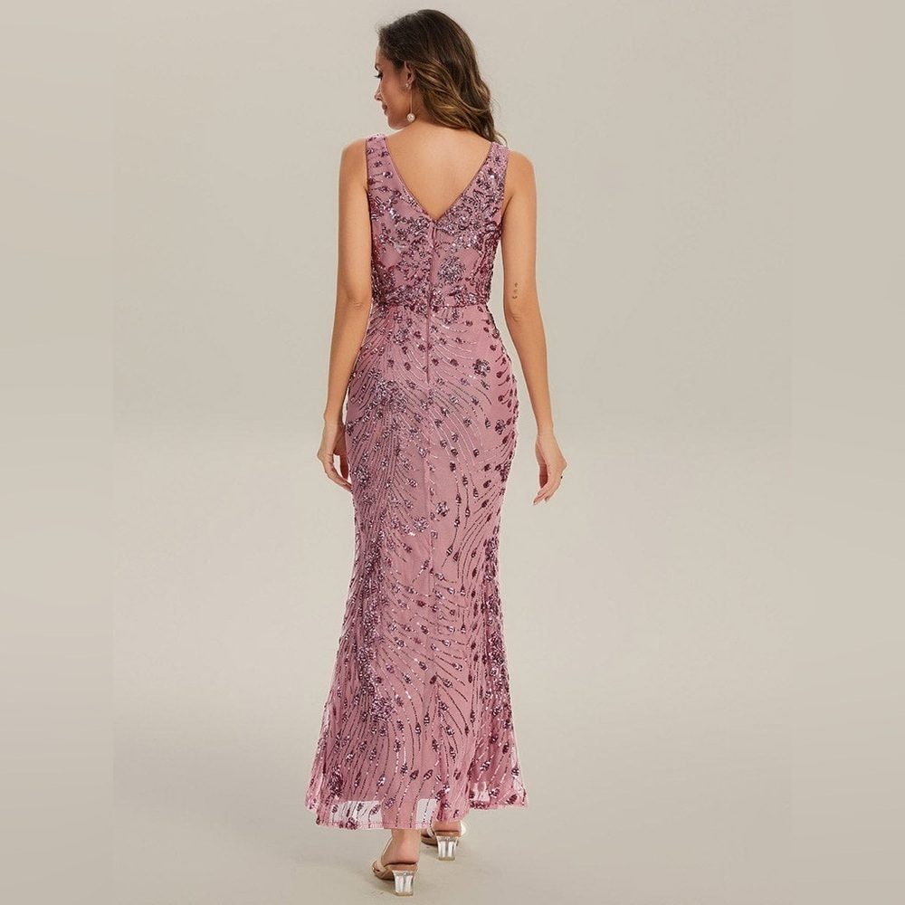 🆕Knotted Sequin Sleeveless Bodycon Formal Evening Dress - Picture 2 of 3